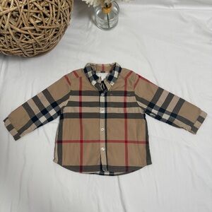 Burberry Kids Button Down Shirt - Size 12m